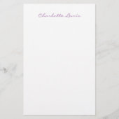 Elegant Script Gewone Moderne Minimalist Briefpapier (Voorkant)