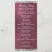 Elegant Script & Glitter - Lavendel Wedding Programma (Achterkant)