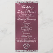 Elegant Script & Glitter - Lavendel Wedding Programma (Voorkant)