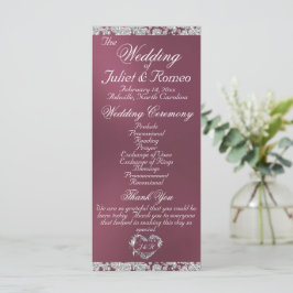 Elegant Script & Glitter - Lavendel Wedding Programma