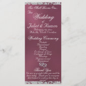 Elegant Script & Glitter - Lavendel Wedding Programma (Voorkant)