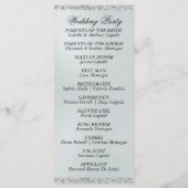 Elegant Script & Glitter - White Pearl Wedding Programma (Achterkant)