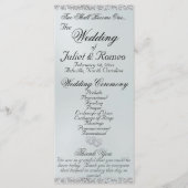 Elegant Script & Glitter - White Pearl Wedding Programma (Voorkant)