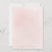 Elegant script gold & blush baby shower kaart (Achterkant)