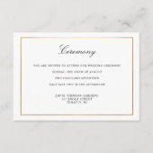 Elegant Script Gold en Border Enclosure Informatiekaartje (Voorkant)