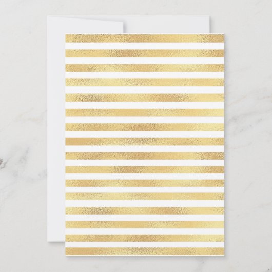 Elegant script gold foil bruiloft uitnodiging (Achterkant)