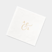 Élégant Script Gold Foil Mariage (Gauche)