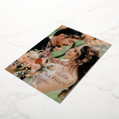 Elegant script gold folie save the date card folie uitnodiging (Gedraaid)