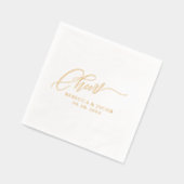 Elegant Script Gold Folie Servetten (Links)
