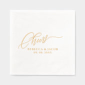 Elegant Script Gold Folie Servetten (Voorkant)