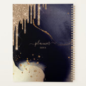 Elegant Script Gold Glitter maakt een Waterverf va Planner (Achterkant)