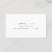 Elegant Script Gold Monogram Initialen Naam Visitekaartje (Achterkant)