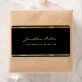 Elegant Script Gold Sjabloon Chic Verzendadres Etiket (Insitu)