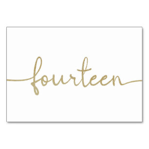 Elegant Script Gouden Huwelijk 14/Veertien Kaart