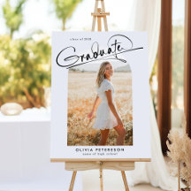 Elegant Script Graduate Arch Photo Graduation