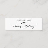 Elegant Script Graduate Cap Name Card Contactkaartje (Voorkant)