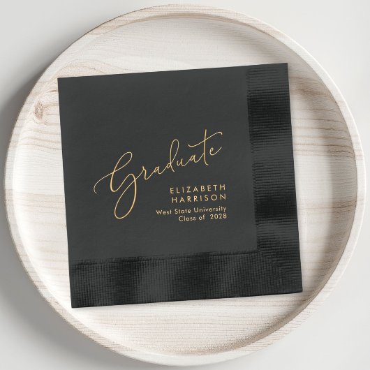 Elegant Script Graduation Party Folie Servetten