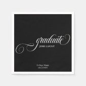 Elegant Script Graduation Party Servet (Voorkant)