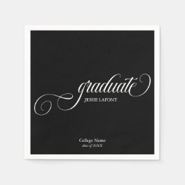 Elegant Script Graduation Party Servet