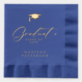 Élégant Script Gradué Personnalisé Graduation (Recto)