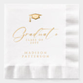 Élégant Script Gradué Personnalisé Graduation (Recto)
