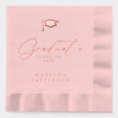 Élégant Script Gradué Personnalisé Graduation (Recto)