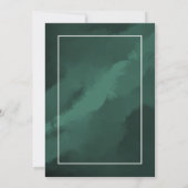 Elegant Script Green Wedding Sla de datum op Kaart (Achterkant)