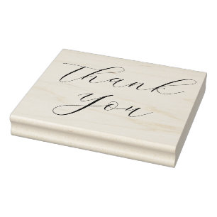 Elegant script groot bedankt rubberstempel