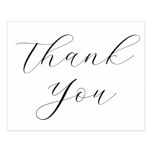 Elegant script groot bedankt 	rubberstempel (Afrduk)