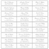 Elegant Script Guest Names Address Sticker (Voorkant)
