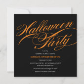 Élégant Script Halloween Party Invitation (Devant)