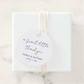 Elegant script Hand-Lettered Wedding Bedankt Bedankjes Labels (In situ)