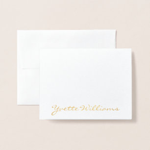 Elegant Script Handtekening Business Logo Real Gol Folie Kaarten