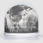 Elegant Script Happily Ever after Couple Photo (Arrière)