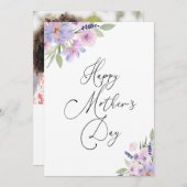 elegant script happy moederdag card feestdagenkaart (Voorkant / Achterkant)