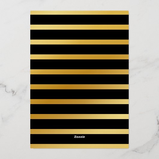 Elegant Script Happy Valentine's Day Photo Stripe Folie Feestdagenkaart (Achterkant)