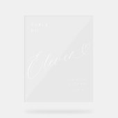 Élégant Script Heart Mariage Numéro de table Onze (Recto)