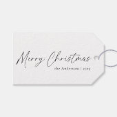 Elegant script Hedendaags Vrolijk Kerstfeest Cadeaulabel (Voorkant (Horizontaal))