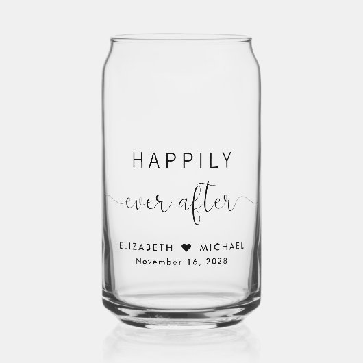 Élégant Script Heureusement Jamais Après Mariage (Recto)