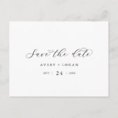 Élégant script horizontal Enregistrer la carte pos (Devant)