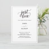 Elegant Script houdt van bruiloft Kaart (Staand voorkant)