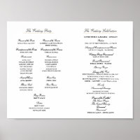 Elegant Script Huwelijksprogramma Binnen Download