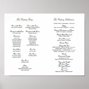Elegant Script Huwelijksprogramma Binnen Download Poster