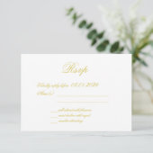 Élégant Script Île Citron Jaune Mariage RSVP (Debout devant)