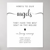 Elegant script in liefdevolle herinnering trouwtek poster (Voorkant)