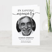 Elegant Script In Loving Memory Photo Memorial Programma (Voorkant)
