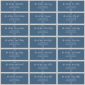 Elegant Script Indigo Bruiloft Gast Adres Label (Voorkant)