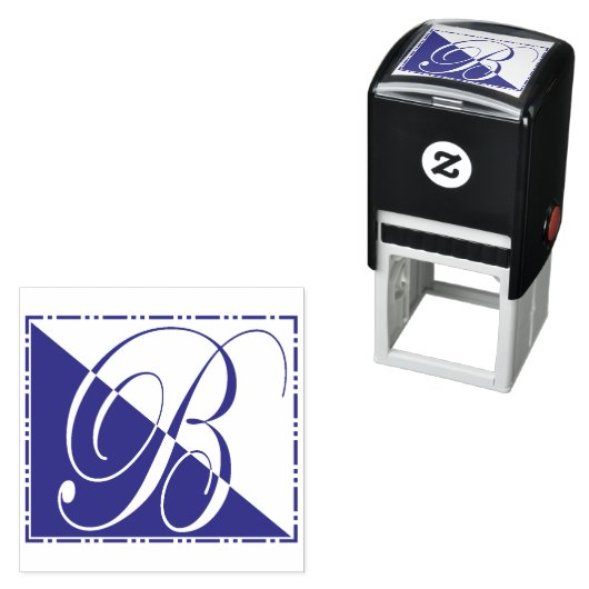 Elegant  Script Initiaal B Monogram Zelfinktende Stempel (In situ)