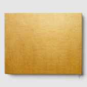 Elegant Script Initiaal Bruiloft Monogram Goud Gastenboek (Achterkant)