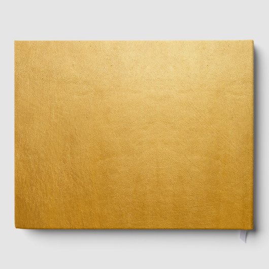 Elegant Script Initiaal Bruiloft Monogram Goud Gastenboek (Achterkant)